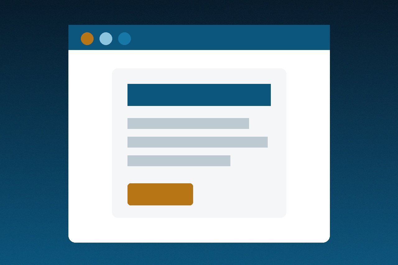 Illustrated single-page application with one continuous content column