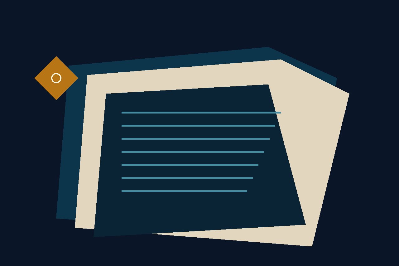 Abstract illustration of a guide and a notification mark