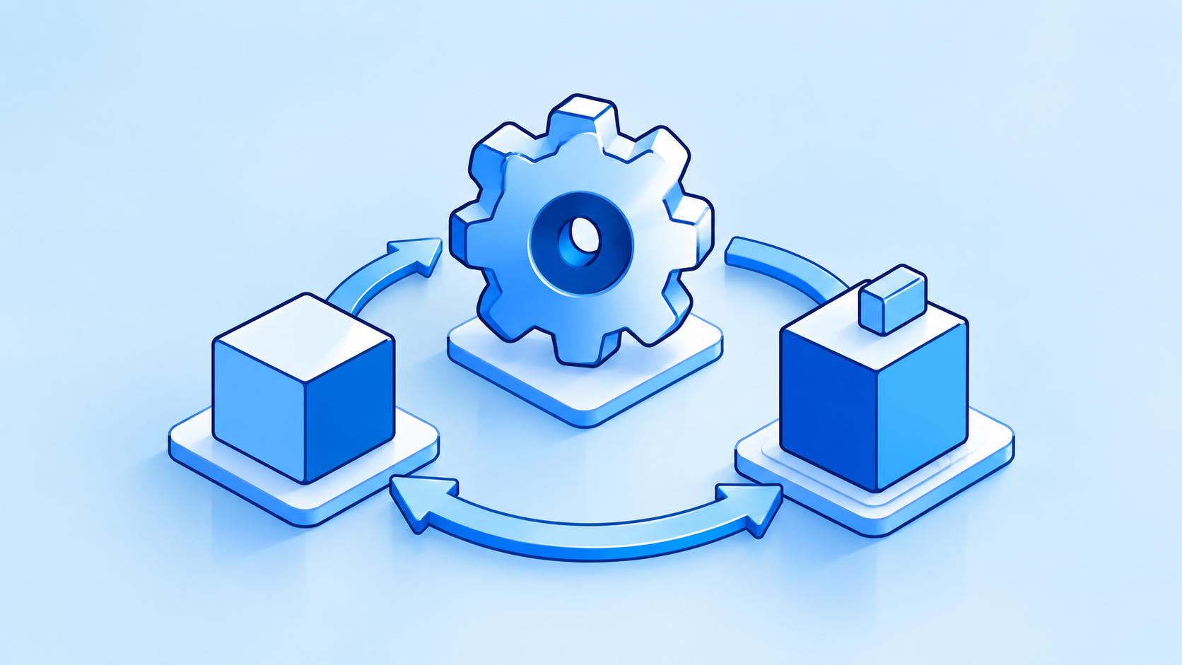 Illustration of connected blocks for a minimum viable marketing system